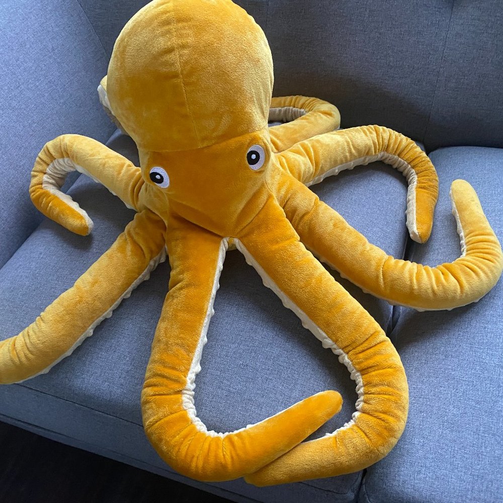 NEW IKEA - BLร
VINGAD Soft toy, octopus/yellow, 20 " 705.320.43